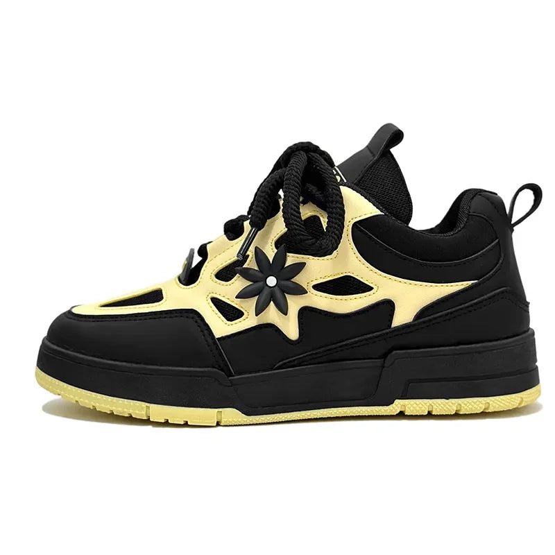 Designer shoe men's casual shoes black yellow white/blue green mesh leather outdoor sports sneakers trainers
