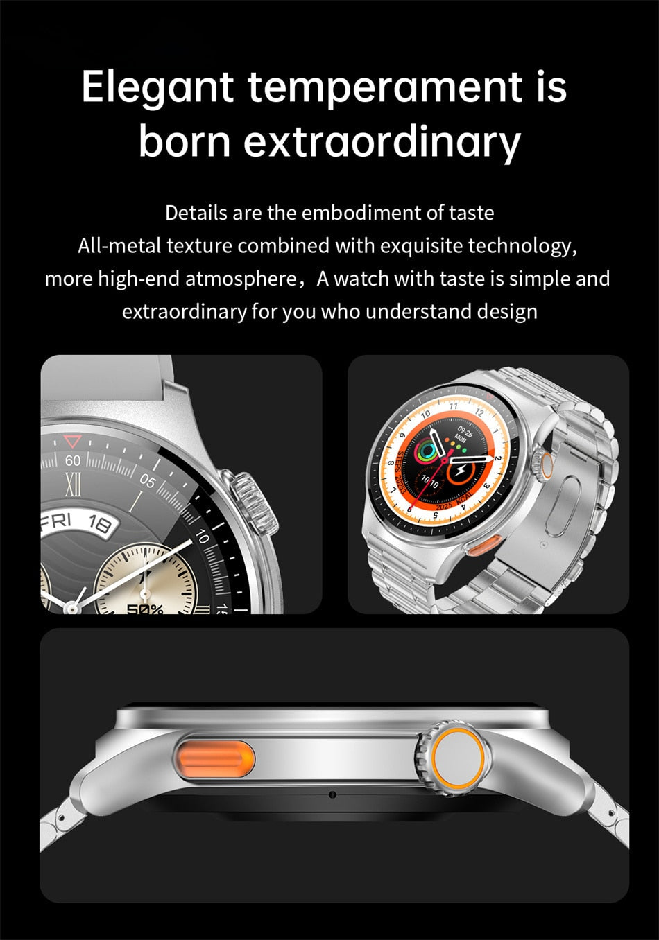 XIAOMI Big Touch Screen Bussiness Smartwatch/Men Sports Bluetooth Call