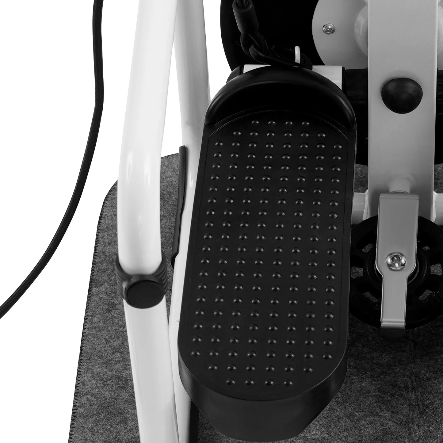 Hydraulic Stepper Climber 330.7 lbs Capacity Steel Frame/Dual Hydraulic Drive 360° Rotating Seat Resistance Bands LED Display Anti-Slip Pedals