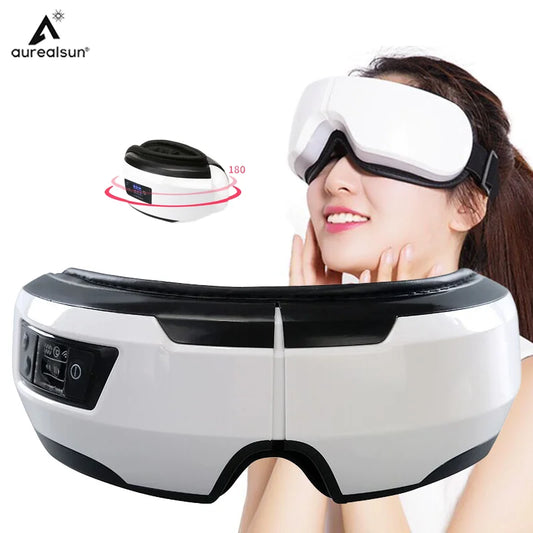 Electric Eye Massager Vibration Therapy Air Pressure Heating Massage/Relax Health Care Fatigue Stress Bluetooth Music Foldable