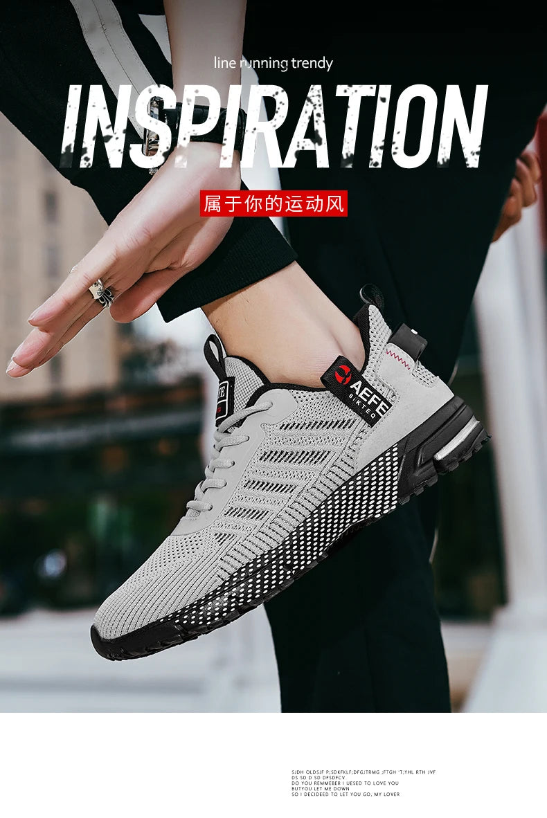 New Men Running Shoes Breathable Outdoor Sports Shoes/Lightweight Sneakers for Men Comfortable Athletic Training Footwear