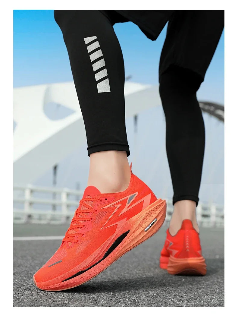 Running Shoes Carbon Board Marathon Men Sports Breathable/Lightweight Women's Comfortable Athletic Nonskid Sneakers ﻿