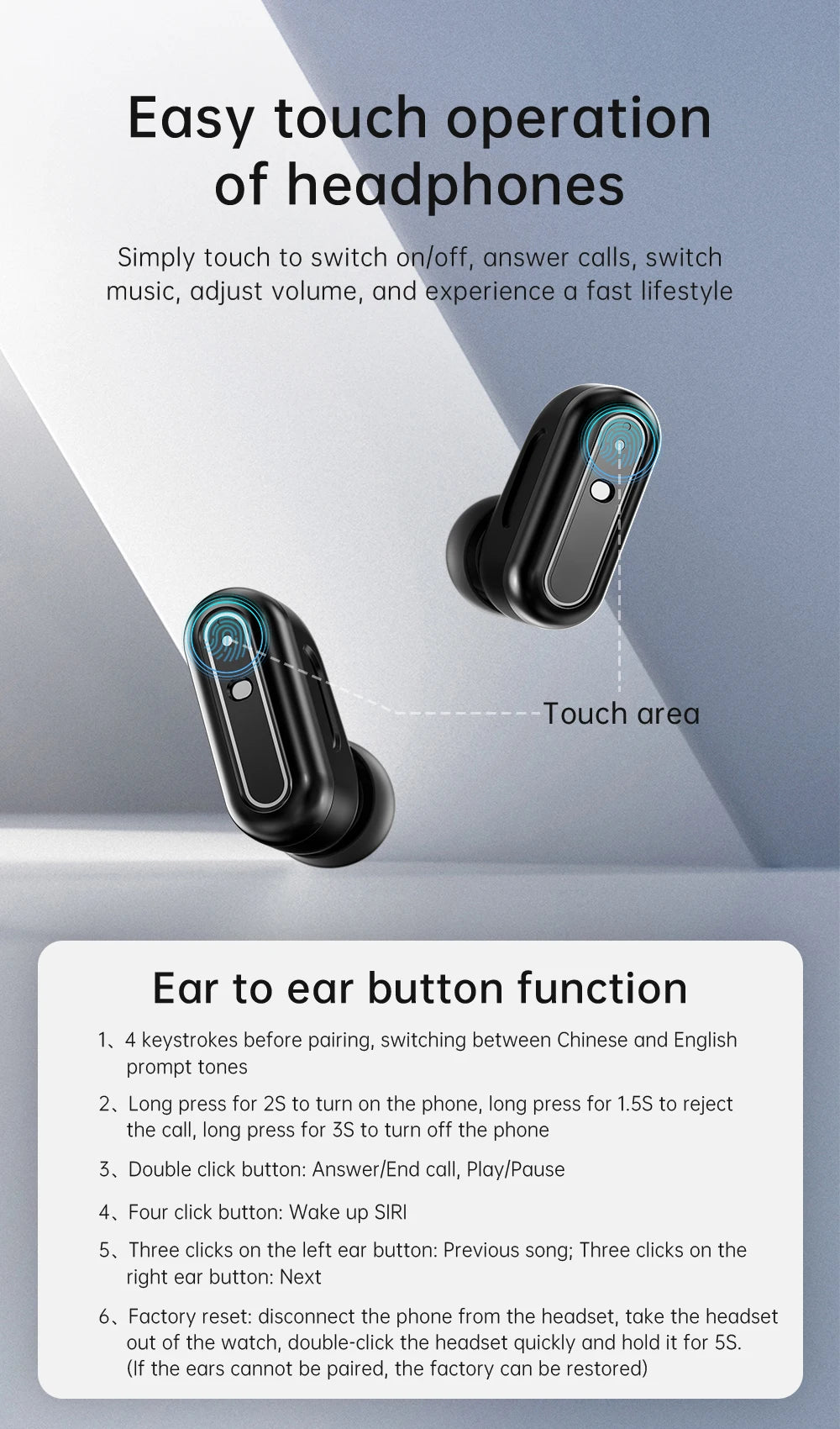 GEJIAN X10 smartwatch TWS 2-in-1 wireless Bluetooth dual earphone/call health sports music men and women smartwatch