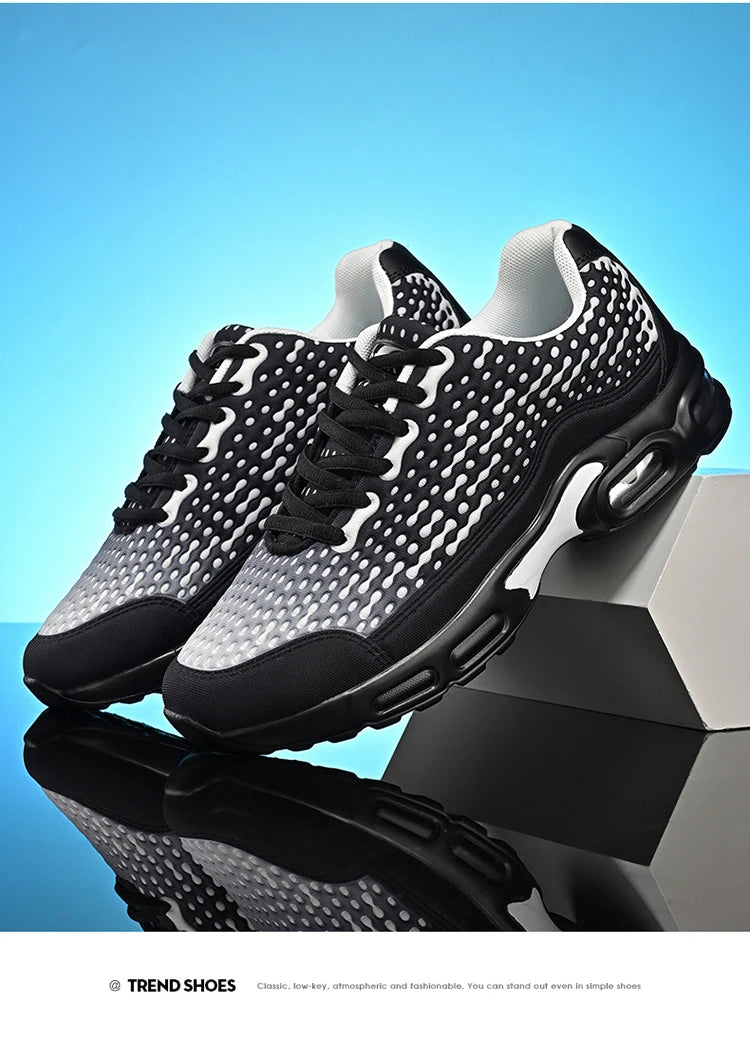 Men's Cushioning Running Shoes EVA Midsole for Shock Absorption/Lightweight & Breathable Mesh Sports Sneakers Gym and Walking