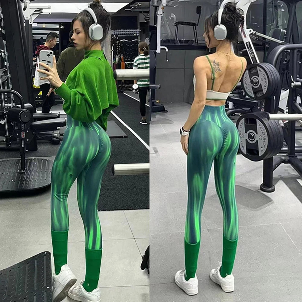 Seamless Push Up Scrunch Sport Leggings For Women Tummy Control/Yoga Fitness Tights Gym Workout Pants