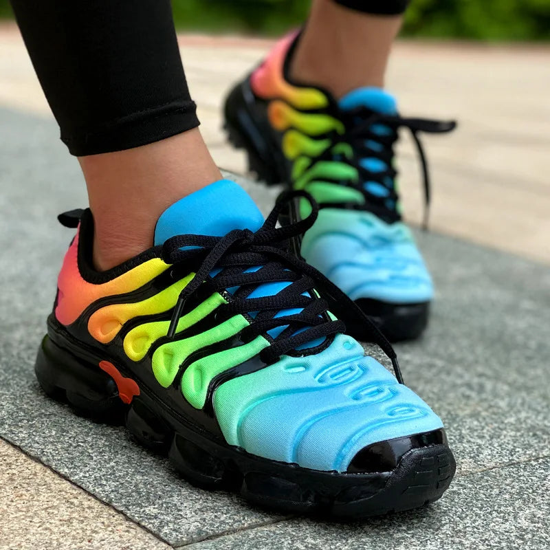 Women Sneakers Fashion Rainbow Color Platform Shoes Casual/Walking Shoes Comfortable Outdoor Ladies Vulcanized Shoes
