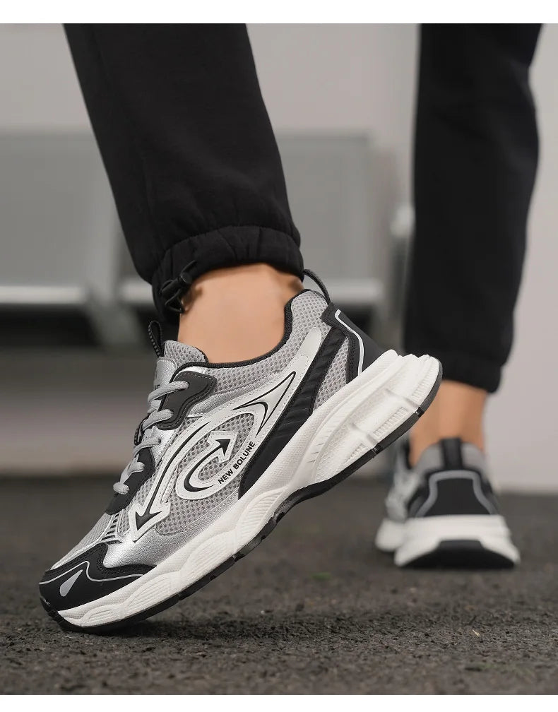 Casual Sneakers Retro Dad Shoes Men's Summer Thick Sole/Hiking Sneakers Breathable Mesh Non-slip Casual Streetwear