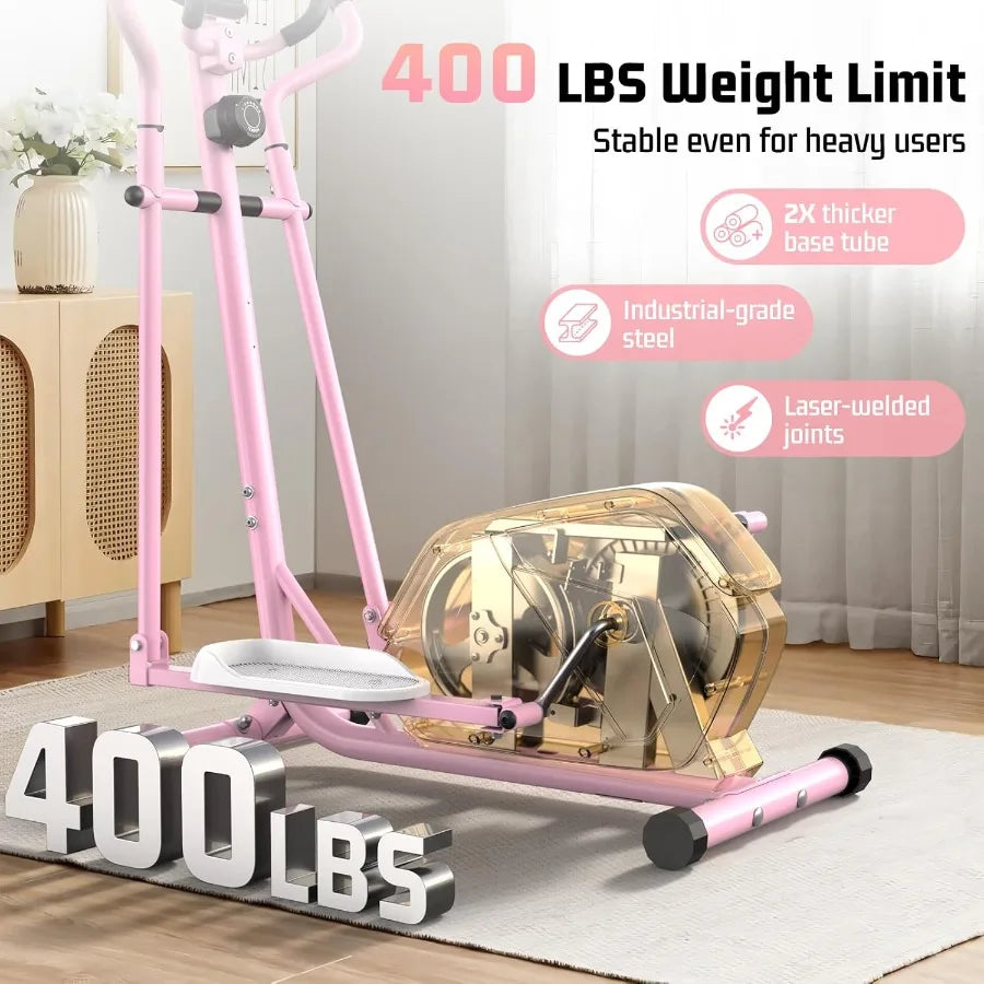 Elliptical Exercise Machine for Home with Ultra-Smooth Magnetic Drive/14 Levels Resistance Cardio Machine with LCD Monitor