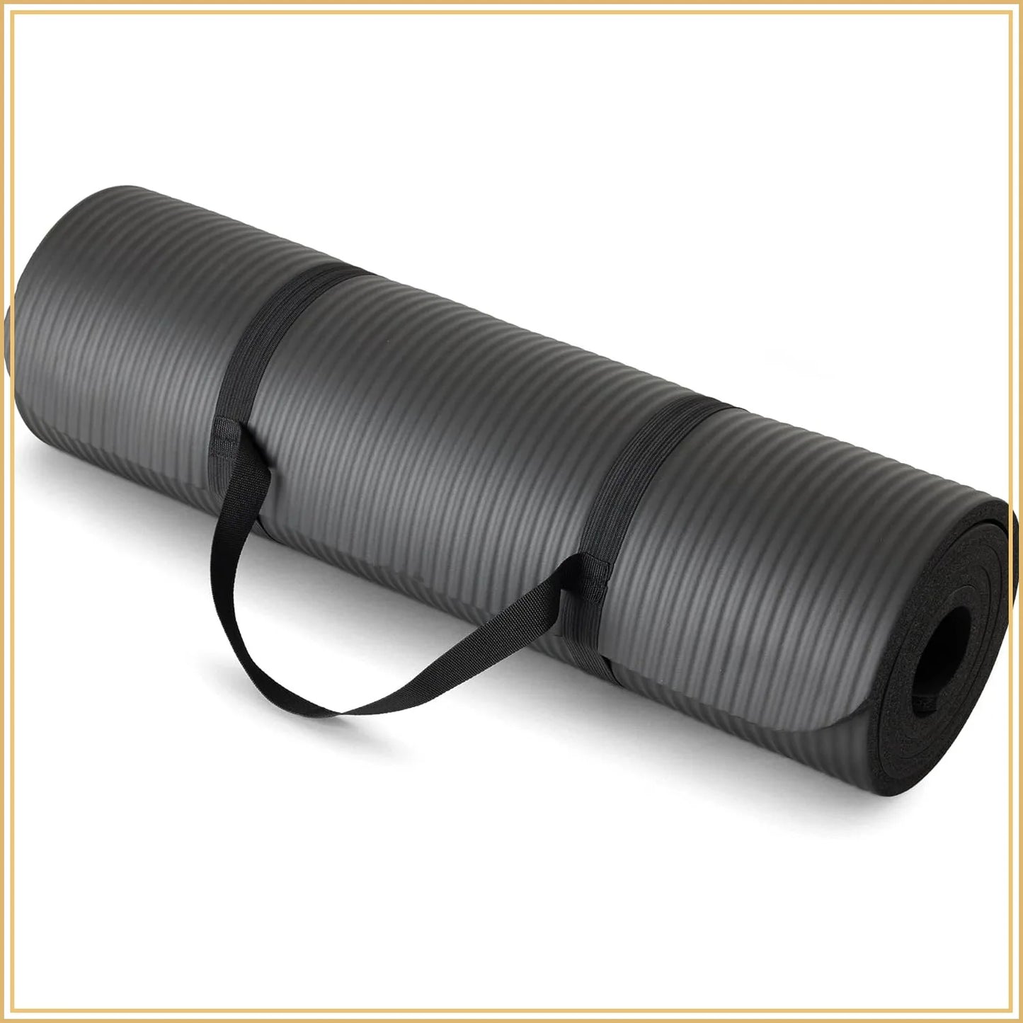 Extra Thick Yoga Mat with Carrying Strap/Non-Slip Exercise Mat for Home Gym