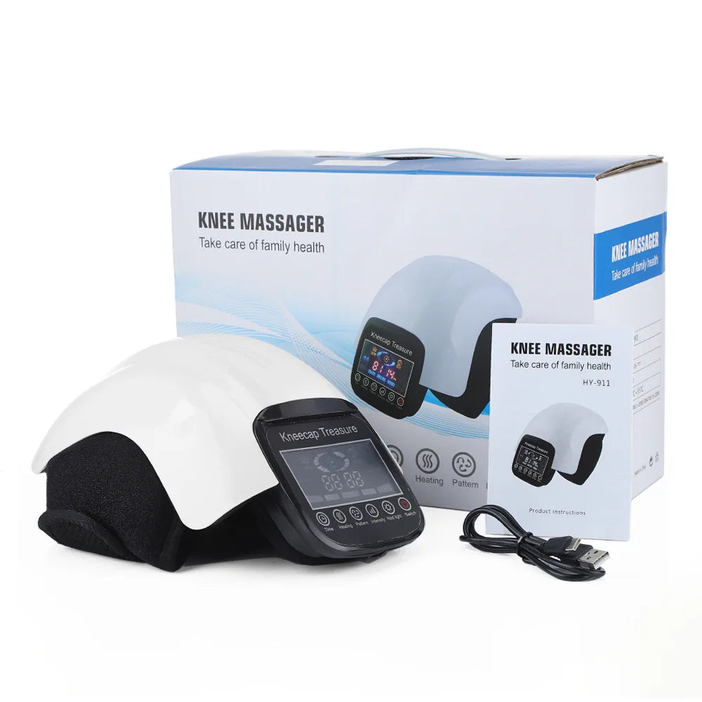 Portable knee massager vibration hot compress charging design/caring for knee health giving gifts to elders and friends