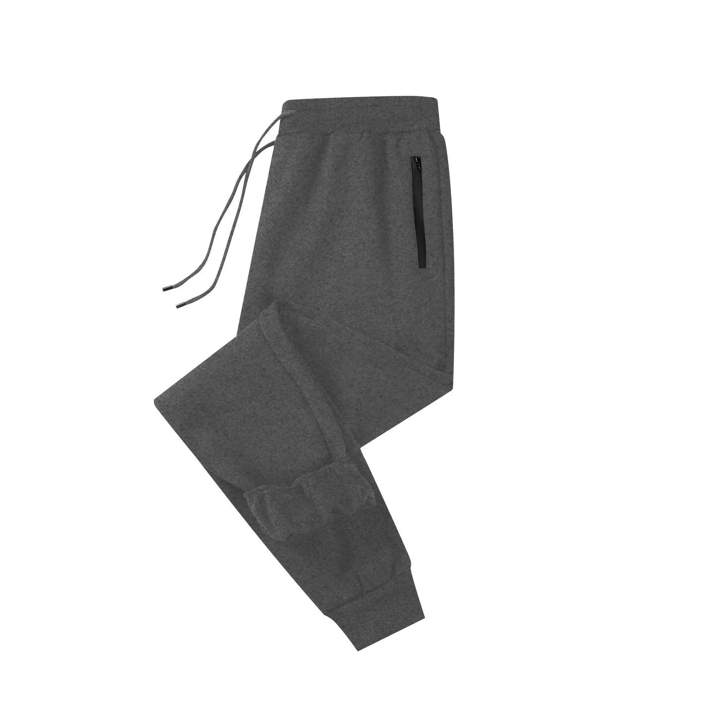 New Men's Sport Casual Baggy Sweatpants with Side Zipper Pockets/Elastic Waist Joggers for Fitness Gym Clothing
