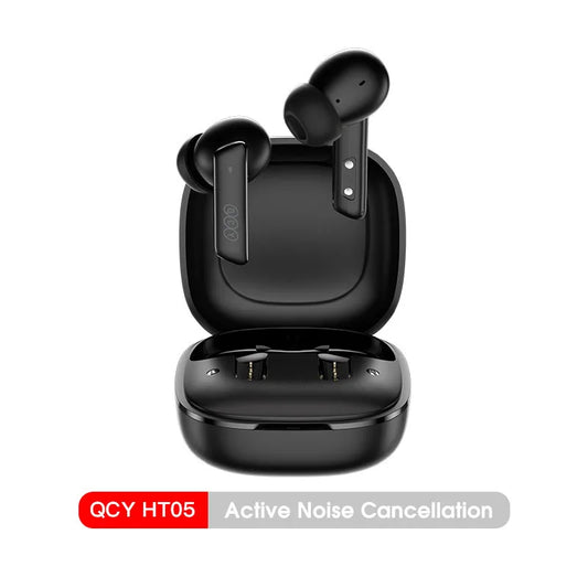 QCY HT05 ANC Wireless Earphone 40dB Noise Cancelling Bluetooth 5.2 Headphone/6 Mic ENC HD Call TWS Earbuds Transparency Mode