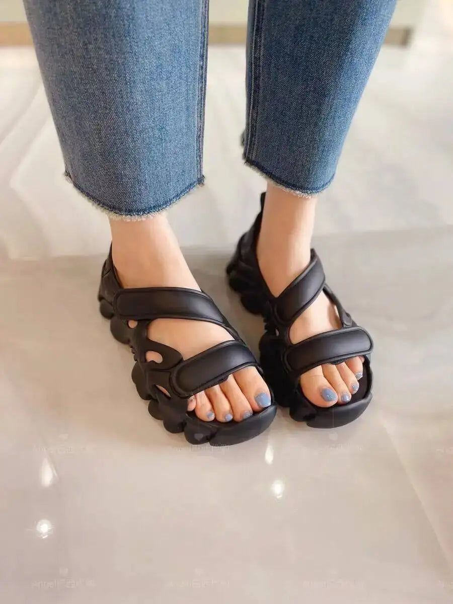 Women's New Summer Beach With Hollow Out Roman/Thick Bottom Casual Shoes Women Platform Sandals