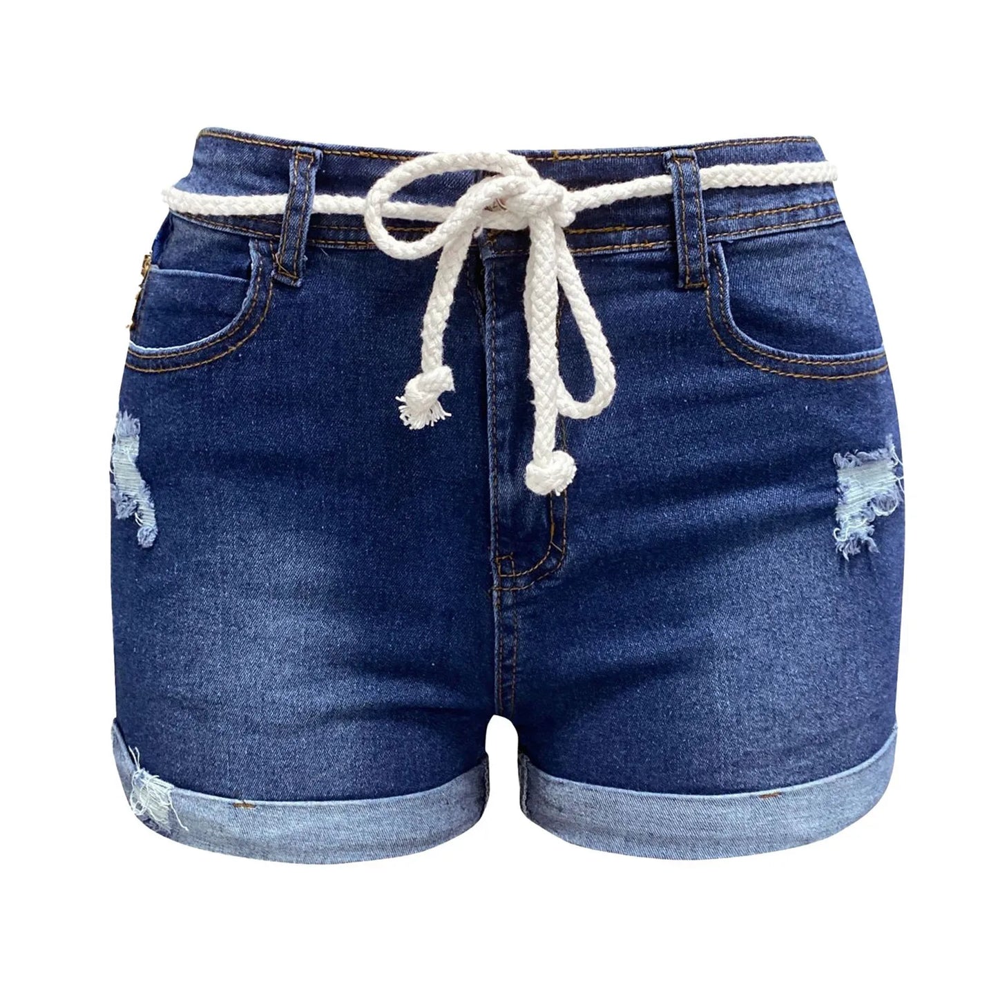 Summer Denim Shorts For Women 2024 Ripped Casual Women's Short/Elastic High Waisted Rolled Baggy Jean Shorts