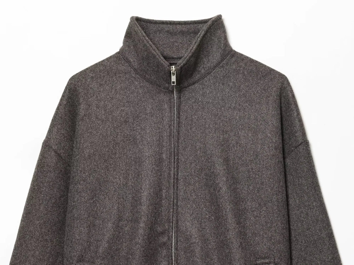 Women's Loose Stand Collar Jacket Coats Long Sleeve Zip Up Pockets/Streetwear Autumn New  Lady Casual Solid Outerwear