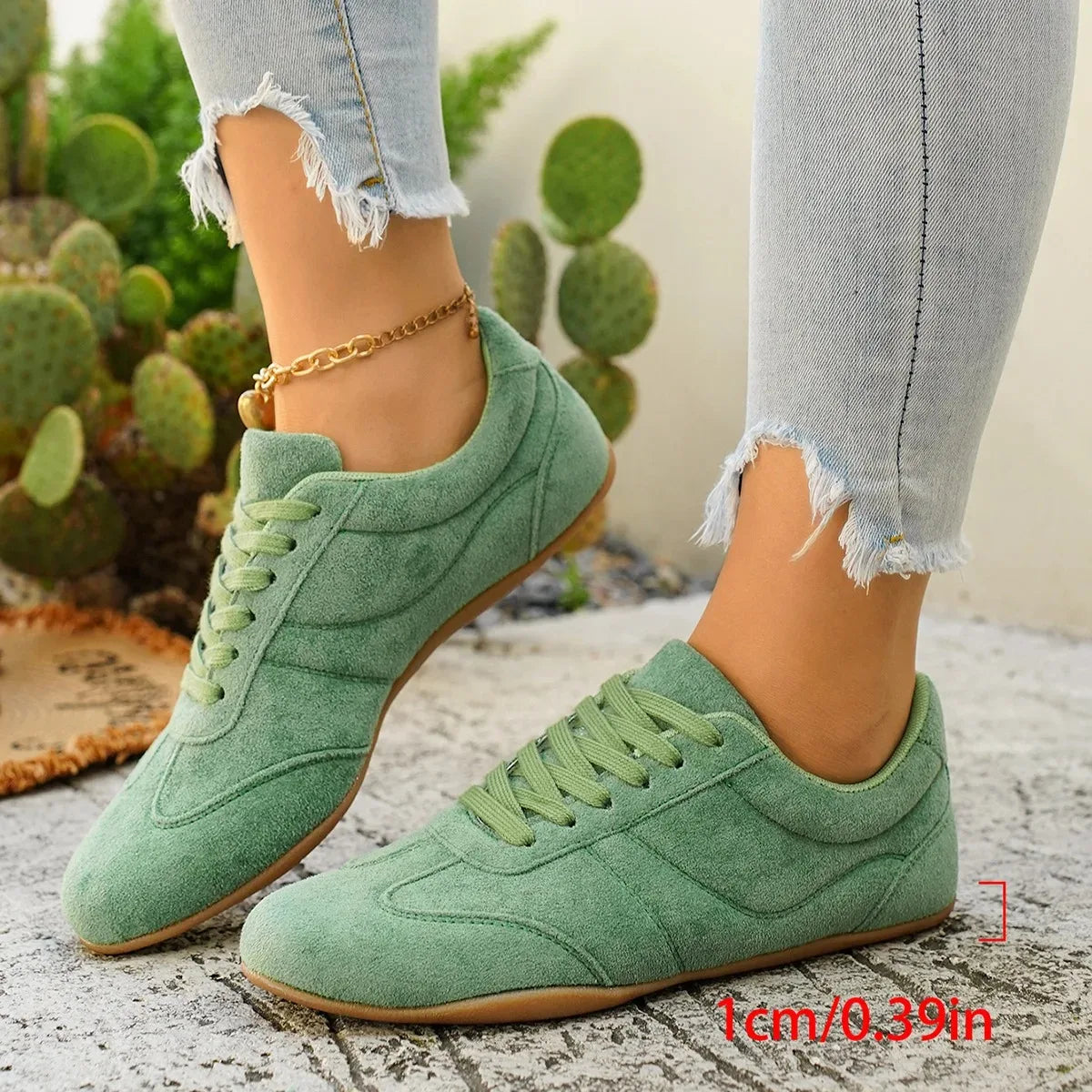Women's Casual Flat-Soled Non-Slip Wear-Resistant Sport Spring/Autumn Round-Toe Soft And Comfortable Women Single Shoes