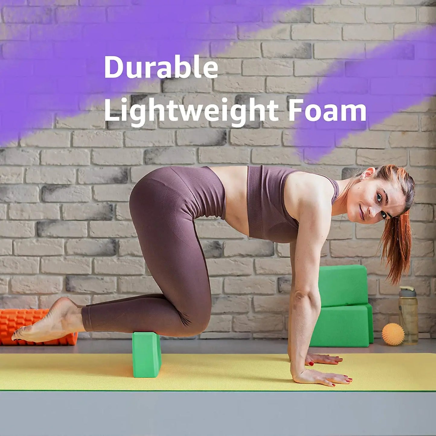 2PCS EVA Gym Blocks Foam Brick Training Exercise Fitness Equipment/Dance Yoga Auxiliary Tool Stretching Body Shaping Yoga Blocks