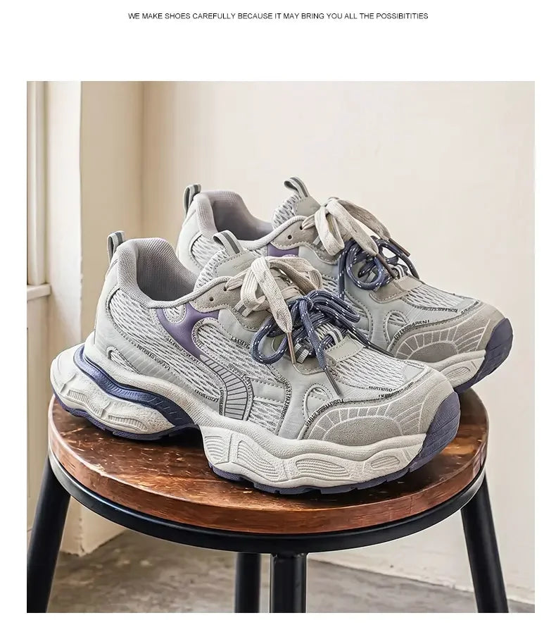 2026 New Fashion Chunky Sneakers Women Versatile Casual Trendy/Platform Sports Footwear Shoes