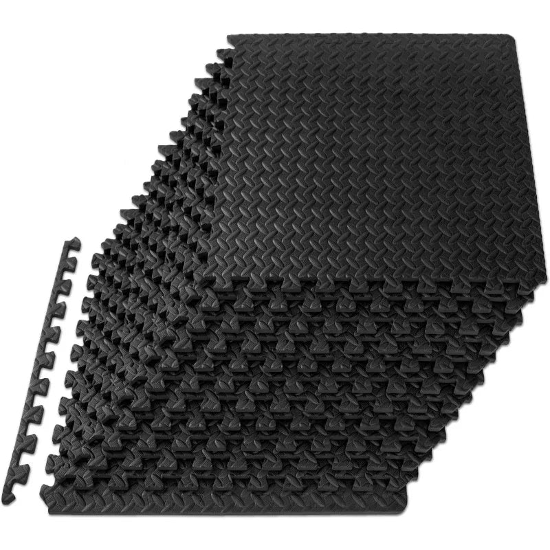 Puzzle Exercise Mat ½ in, EVA Interlocking Foam Floor for Home Gym/Mat for Home Workout Equipment Floor Padding for Kids