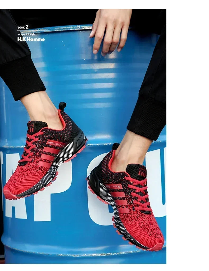 Men Casual Sneakers Summer Breathable Sport Shoes Lightweight Outdoor/Mesh Running Shoes Athletic Jogging Tennis Walking Shoes