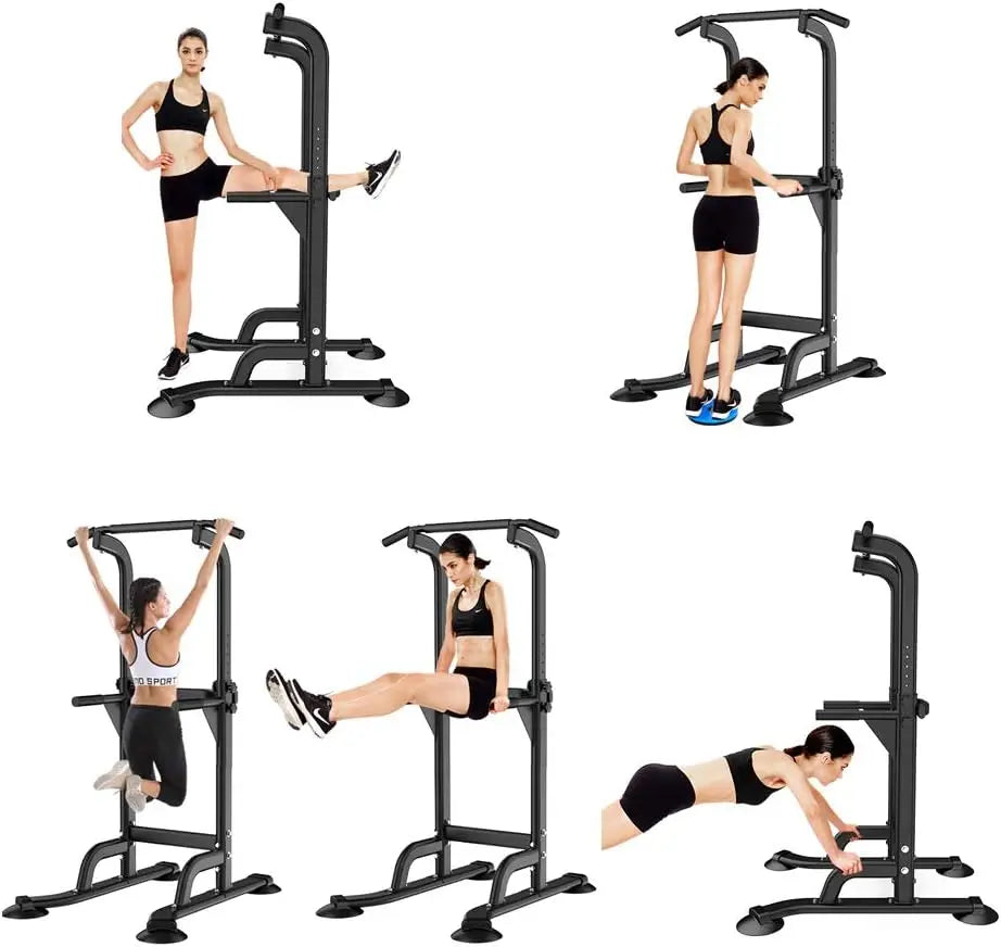 Power Tower Dip Station Pull Up Bar for Home Gym Adjustable Height/Strength Training Workout Equipment Pull Up Bar Station