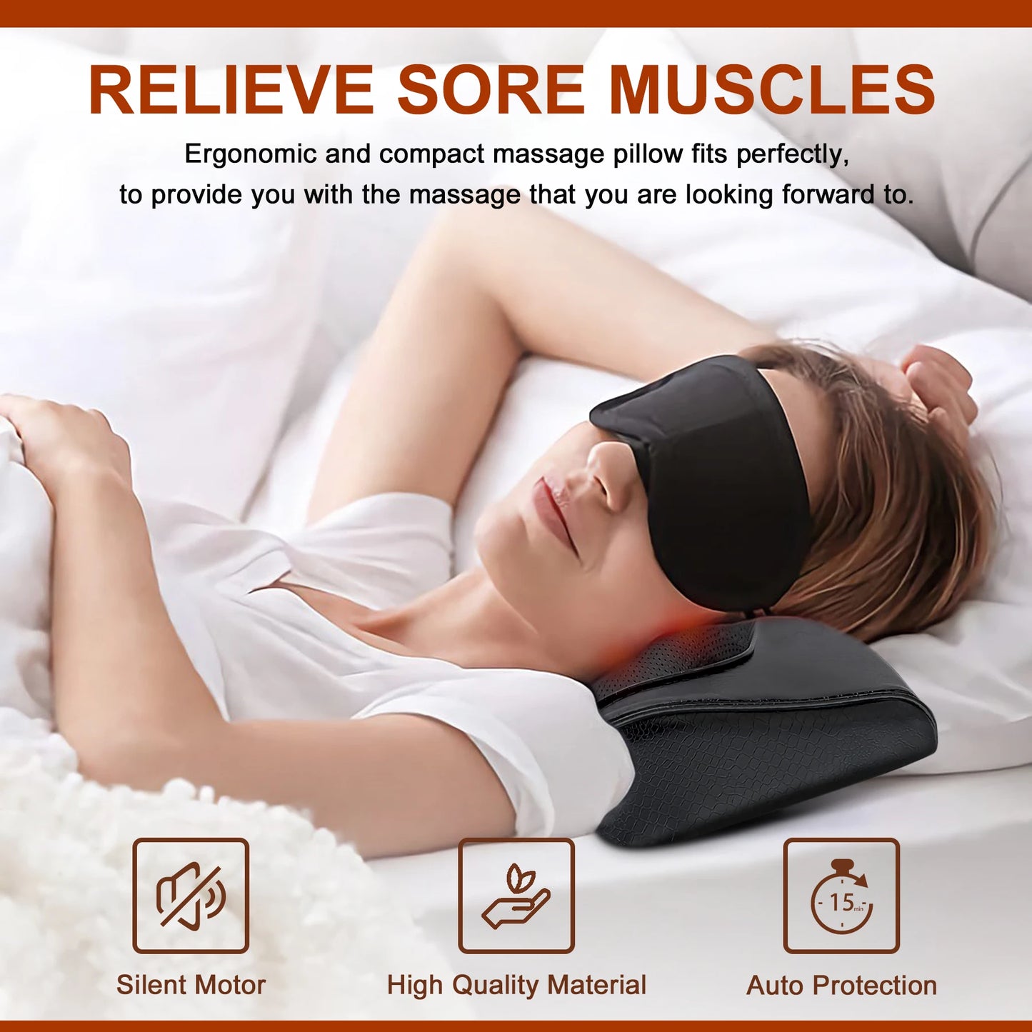 Back Massager Acupressure Back and Neck Massager/Electric Pillow with Deep Massage for Shoulders, Body Muscle Pain.