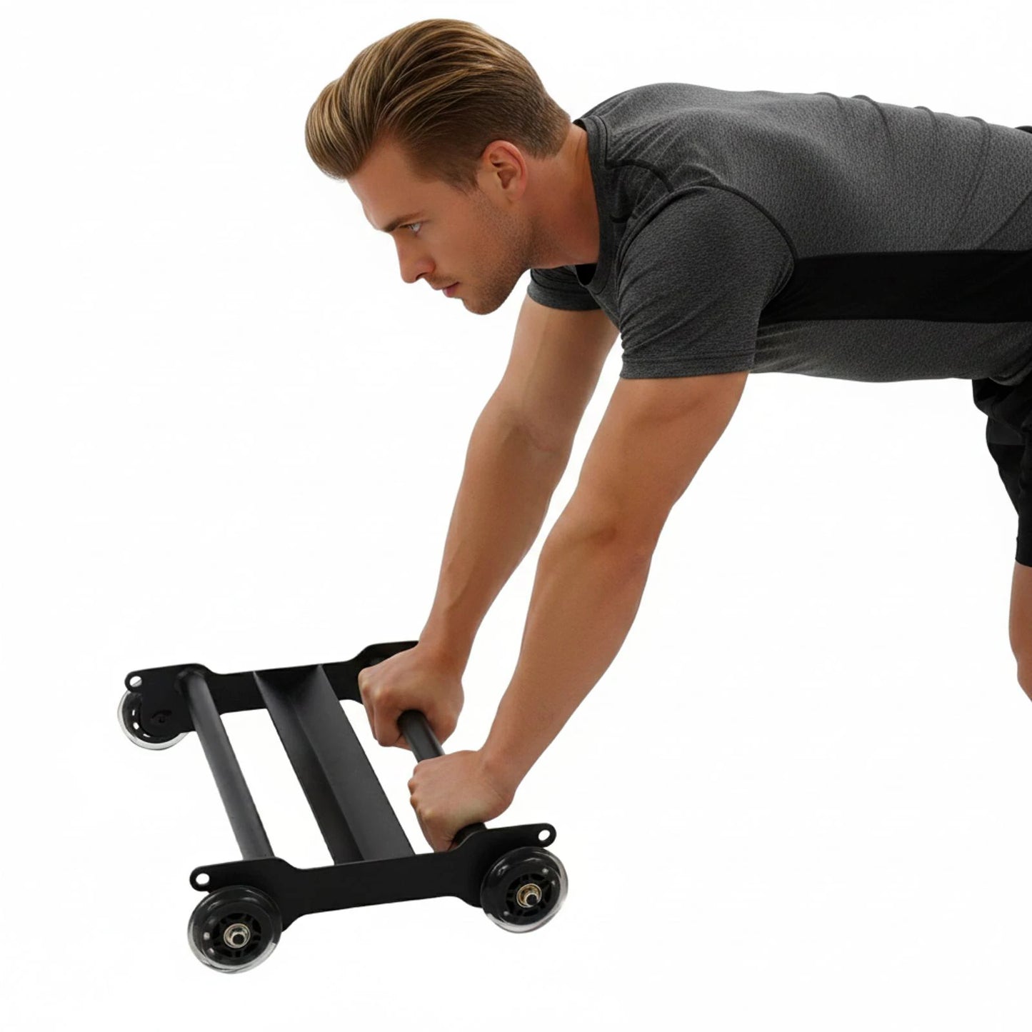 Abdominal Trainer with Wheels 440lbs Load Capacity Home Gym/Fitness Equipment with 4 Smooth Gliding Wheels for Core Legs