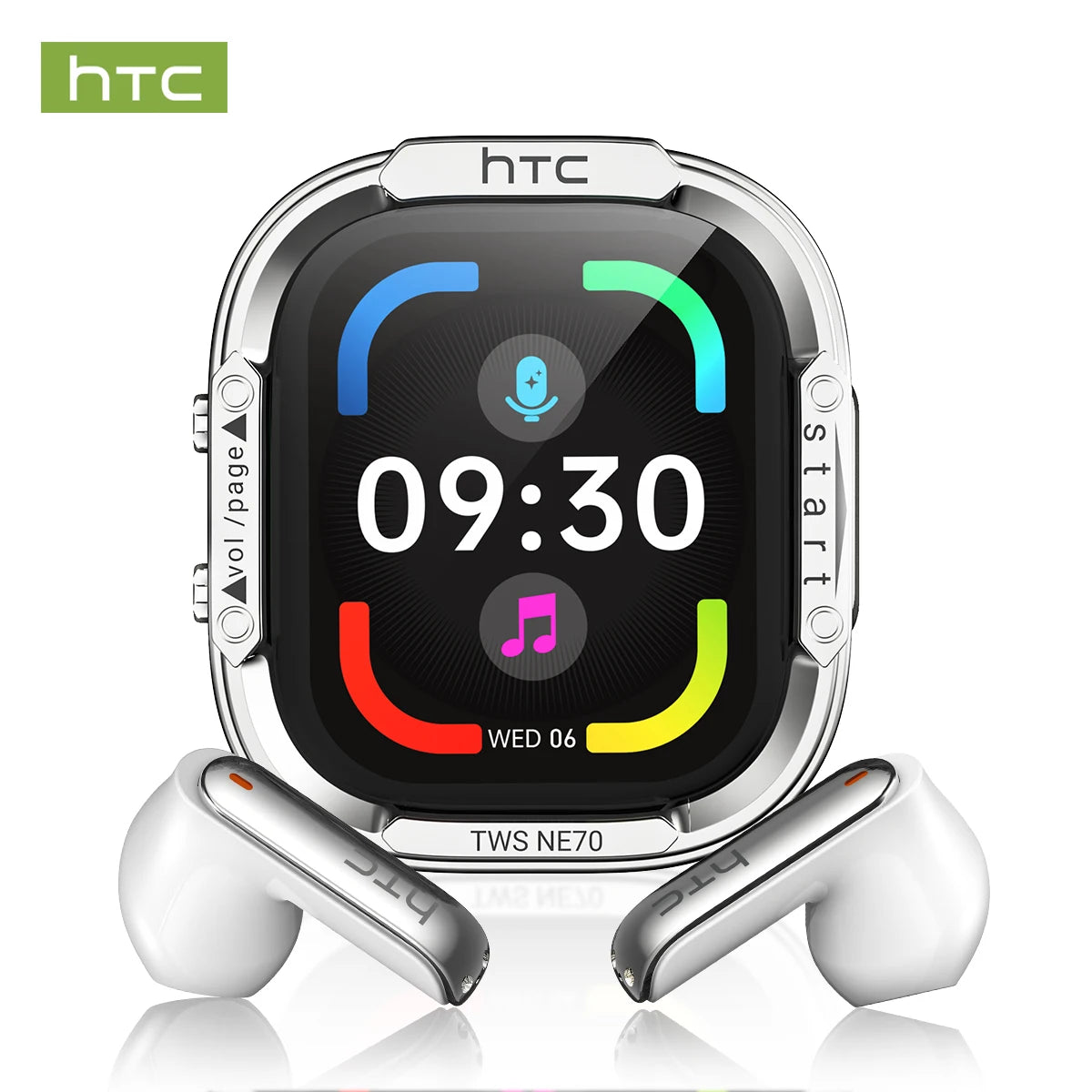 Wireless Headphones Bluetooth HTC NE70 Earphones Microphones/Earbuds AI Translator 30Hours of Battery Life Full HD LCD Display