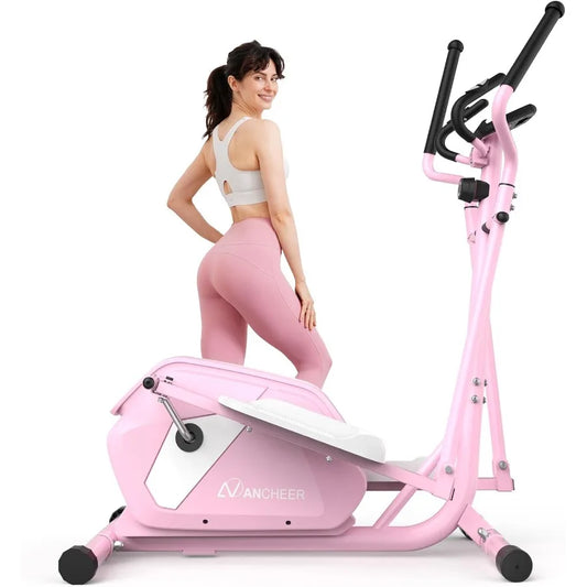 Elliptical Exercise Machine for Home with Ultra-Smooth Magnetic Drive/14 Levels Resistance Cardio Machine with LCD Monitor