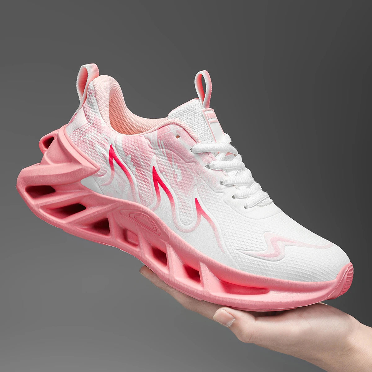 Four-season women's road running shoes, shock-absorbing sports/control casual sports shoes, outdoor anti-slip cross-country shoe