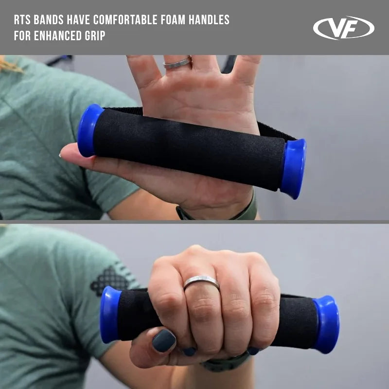 Valor Fitness Resistance Bands - 5lb to 25lbs Carabiners Attached/2 Bands per Weight Option with Handles– Sheath Covered