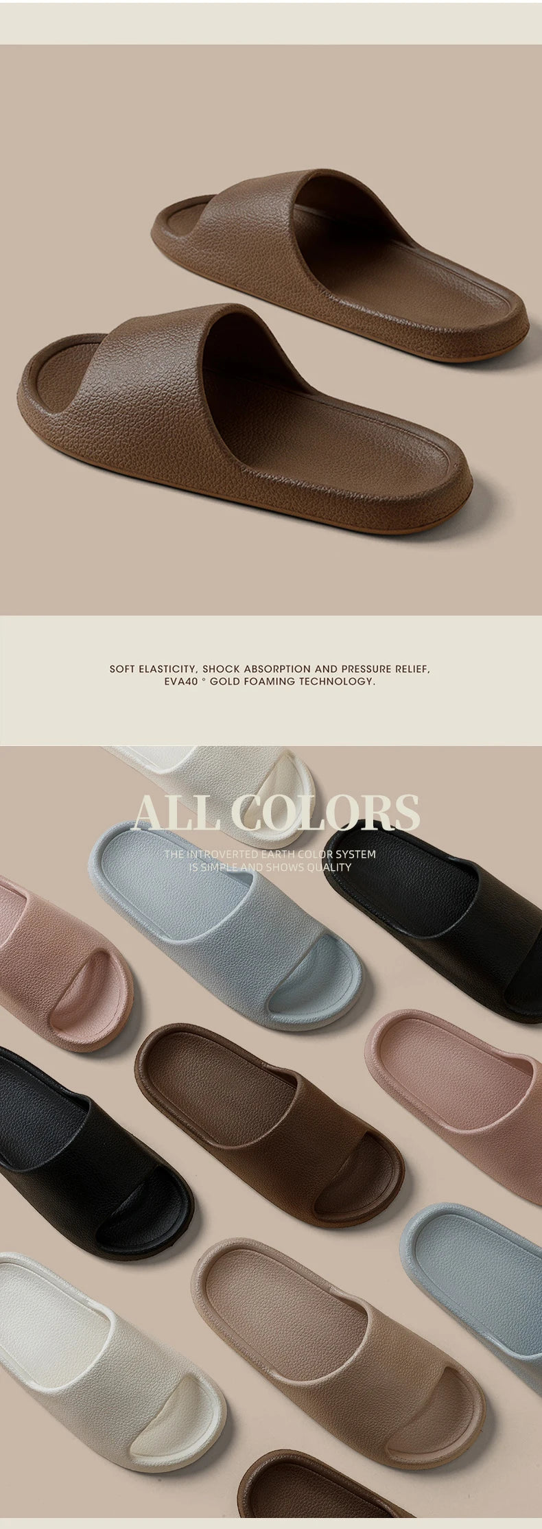 Fashion Women Slippers Summer Flat Lightweight EVA Home Slippers/Comfort Massage Couples Indoor Slides
