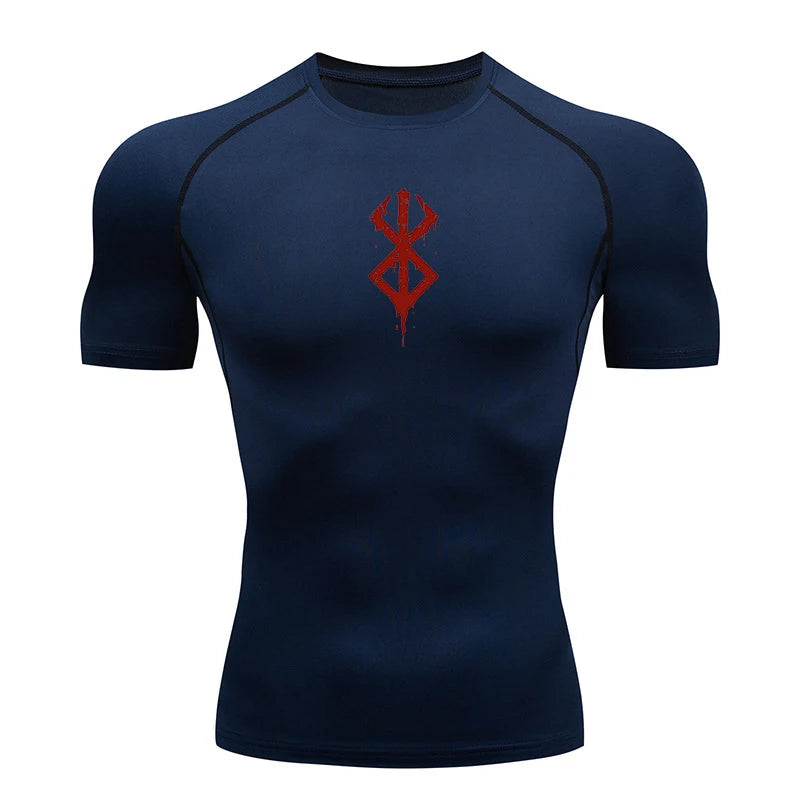 Summer Sports Tops Quick Dry Men's Compression Shirt Short Sleeve/Second Skin Gym Workout Short Fitness Running T-Shirt Men Wear