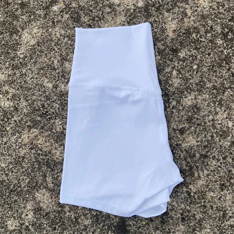 Solid Color Women Fitness Sport Shorts High Waist Athletic Yoga Shorts/Leg Cycling Comprehensive Training Jogging Squat