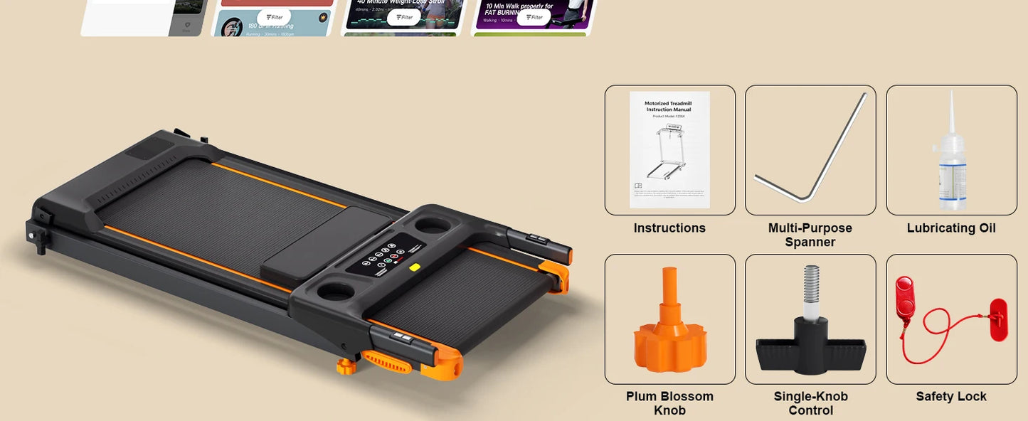 Walking Pad Treadmill, Treadmill with 12% Incline 3-in-1 Foldable Treadmills/for Home,12 HIIT Modes Quiet Treadmill with Incline