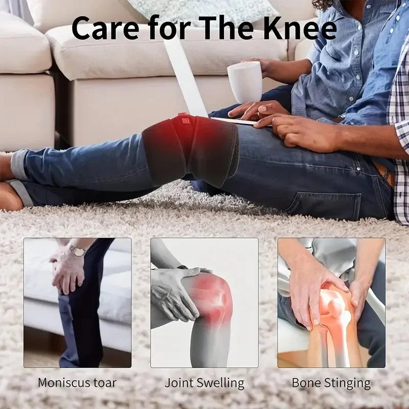 Electric Knee Heating Pad Heated Knee Brace Support/for Arthritis Joint Old Cold Leg Knee Warmer