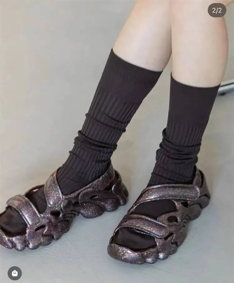 Women's New Summer Beach With Hollow Out Roman/Thick Bottom Casual Shoes Women Platform Sandals
