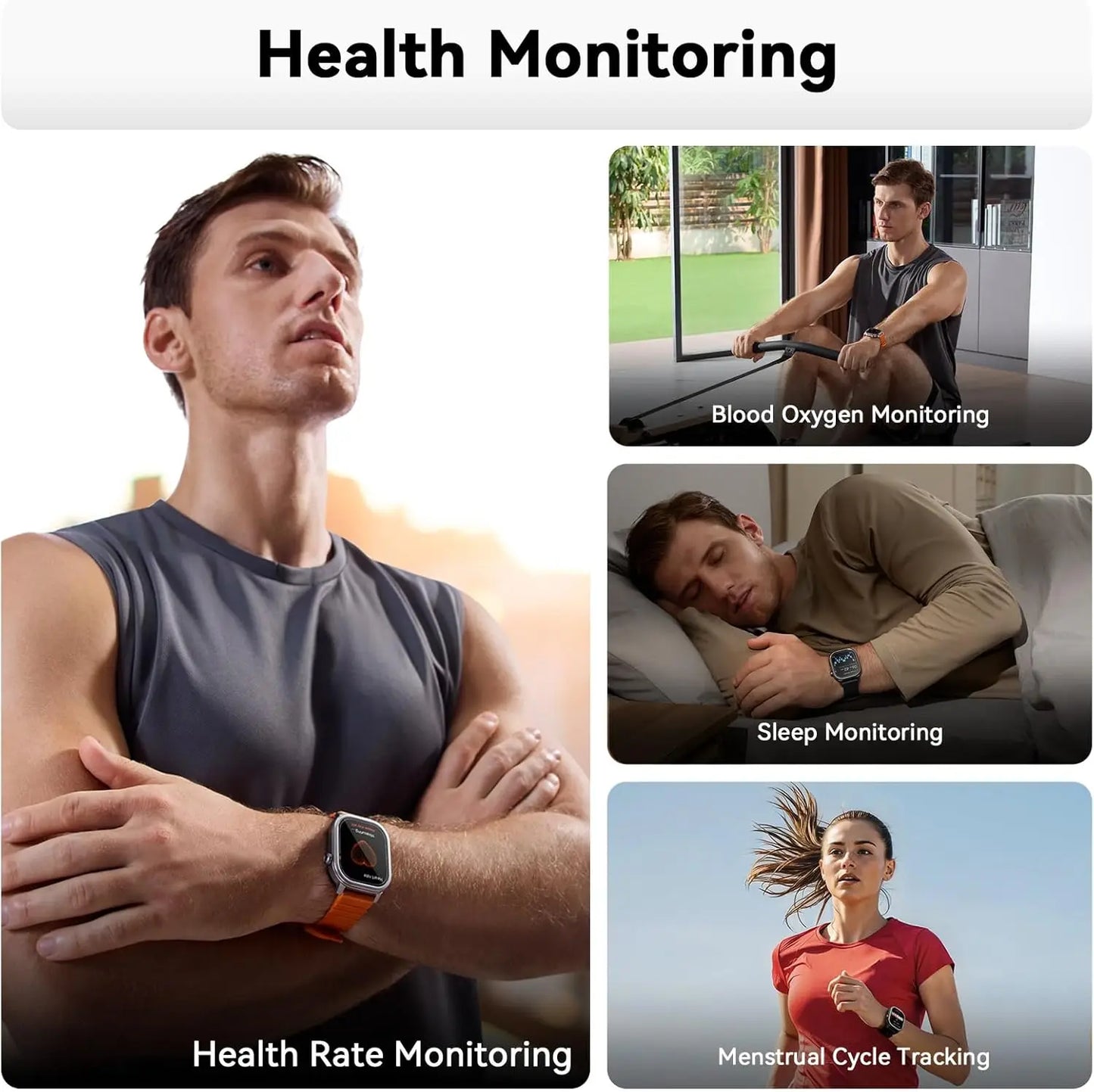Original KOSPET PULSE Smart Watch Men Women 1.96" AMOLED BT Call/IP68 Waterproof 180 Freestyle Training Modes Fitness Monitoring