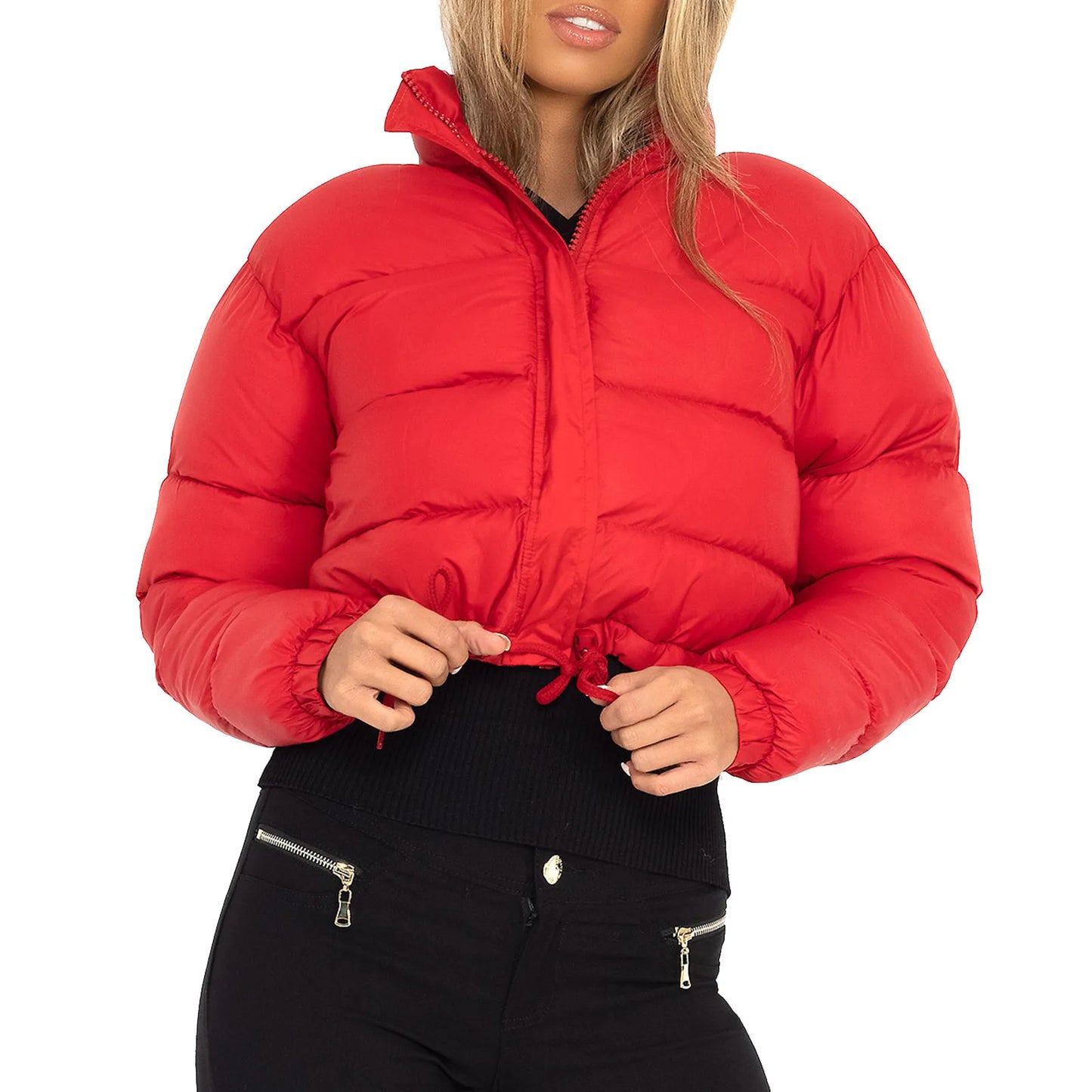 Winter Warm Short Parkas Women Fashion Stand/Collar Winter Coats Women Elegant Zipper Jacket