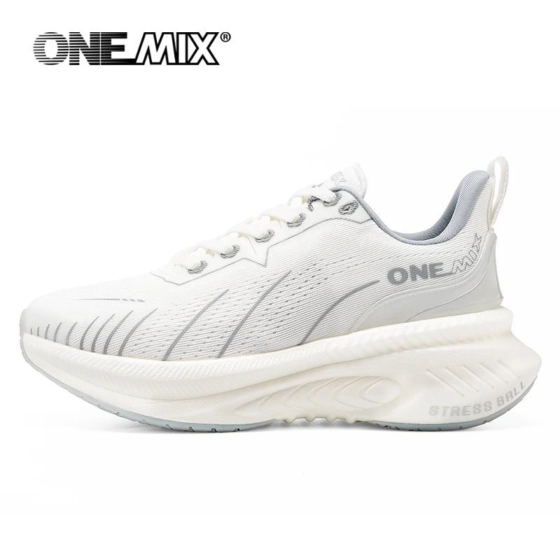 ONEMIX White Road Running Shoes for Women Air Cushion Outdoor Sport Shoes/Trainers Summer Jogging Shoes Women Footwear