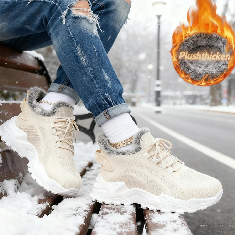 Women's Winter Warm Sports Shoes Non Slip Soles Suitable/for Cold Weather Outdoor Walking Shoes Fashionable Versatile