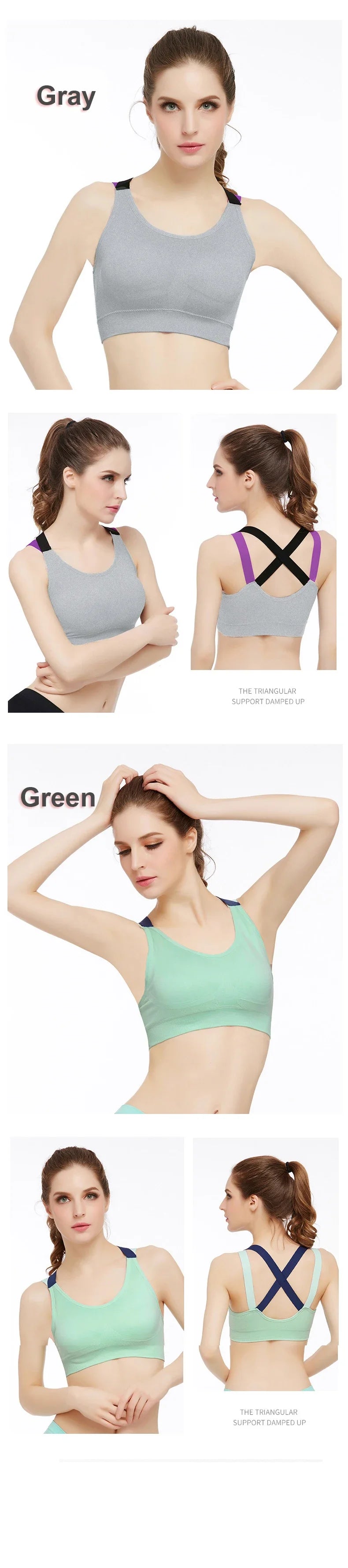 Sports Bra for Women Gym Seamless High Impact Sports Bra Yoga/Fitness Top Female Underwear Push-up bra Sportswear