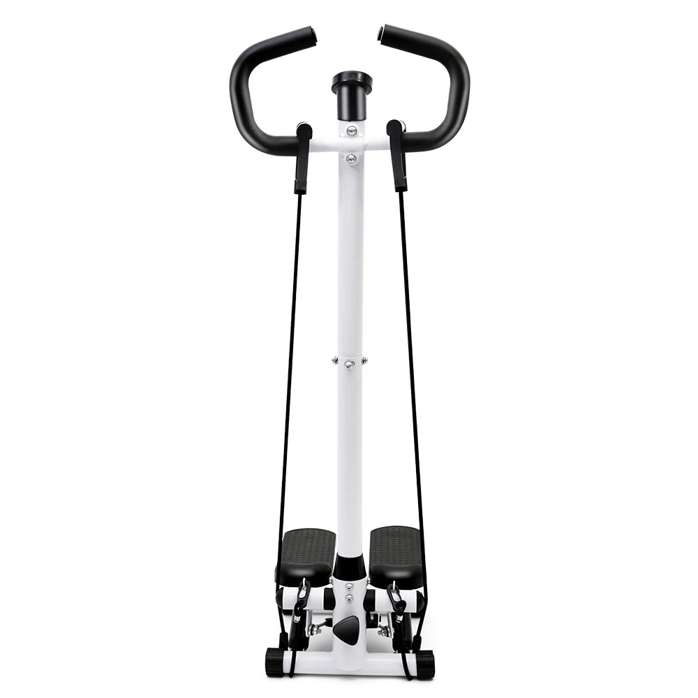 Exercise Stepper Machine Fitness Twist Stepper Stair Step with Handlebar/LCD Monitor Resistance Bands Cardio Workout Home Gym