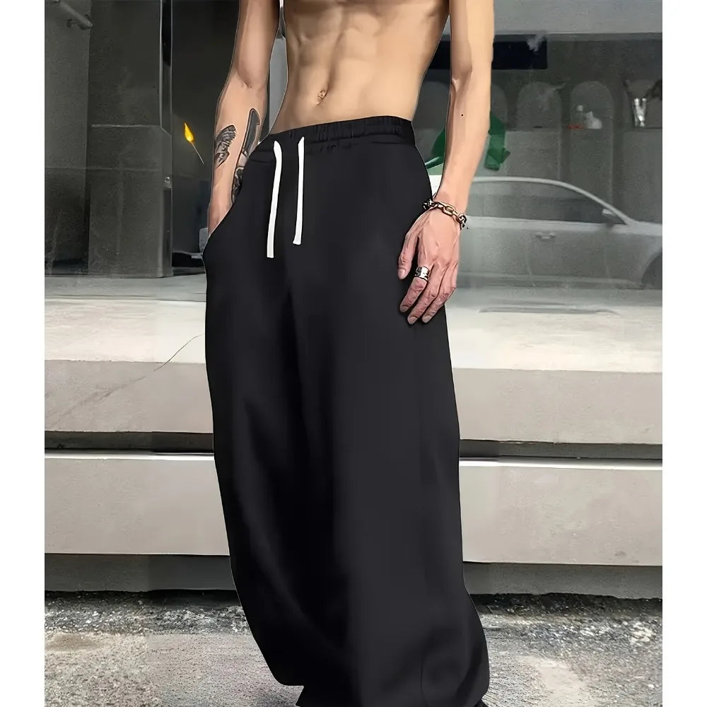 American Street Men's Casual Sports Outdoor Loose Straight/Leg Pants Spring New Product Suitable for Both Men