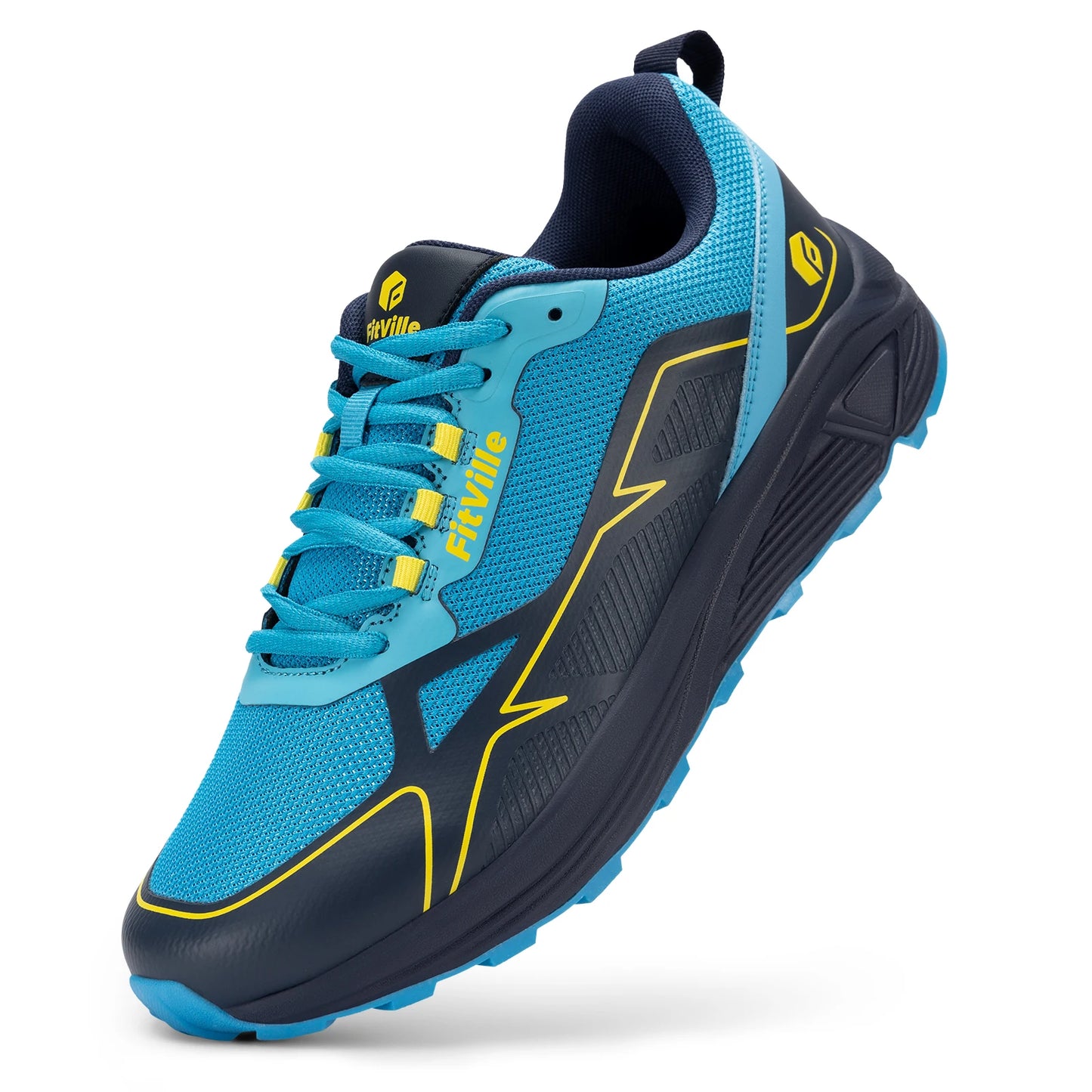 FitVille Extra Wide Trail Running Shoes Non-Slip Men's Sneakers/Lightweight for Male Swollen Feet Arch Support Pain Relief