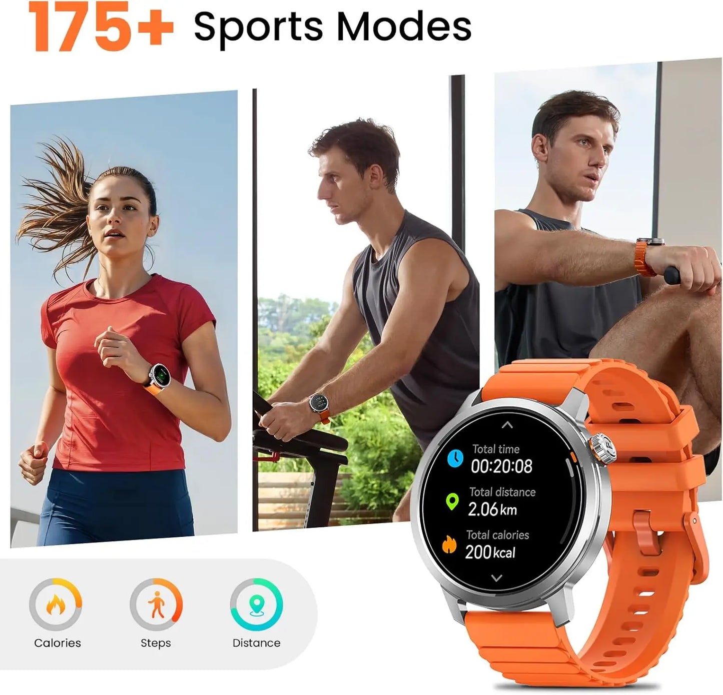 KOSPET ORB Smart Watch For Men Women Lightweight Design Waterproof/Bluetooth Call 8 Apex Motion Sport Modes 180 Training Modes