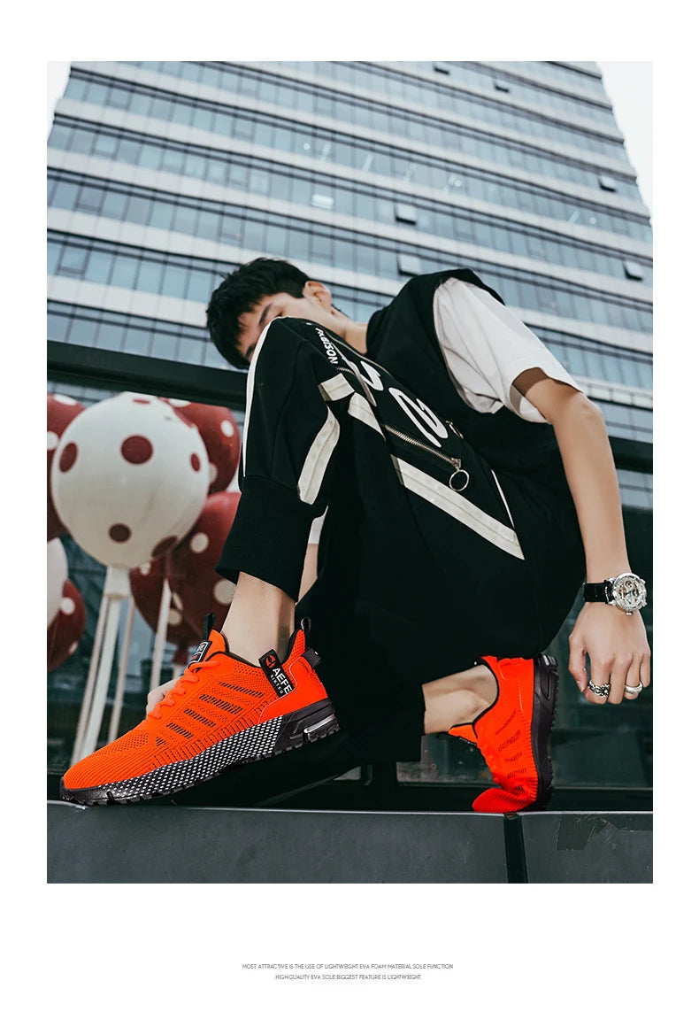 New Men Running Shoes Breathable Outdoor Sports Shoes/Lightweight Sneakers for Men Comfortable Athletic Training Footwear