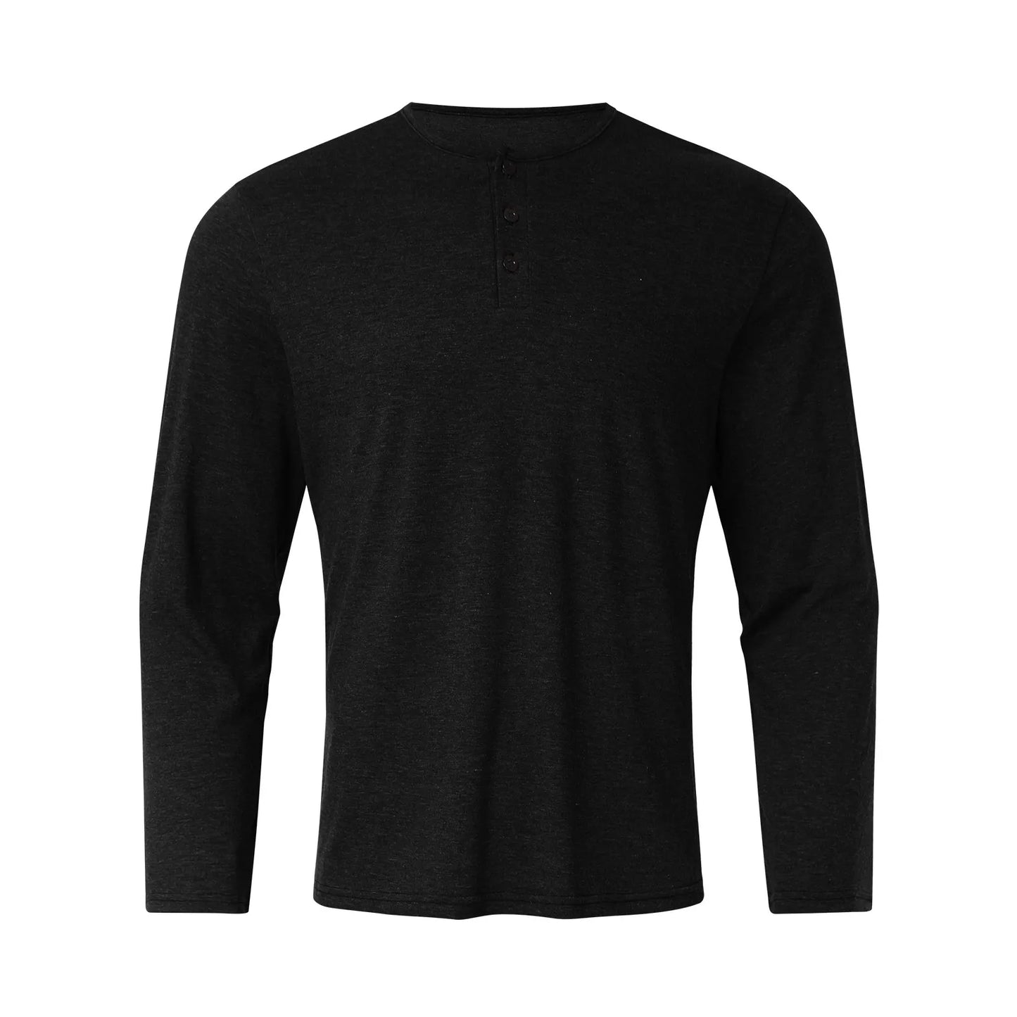 Fashion Men's T-Shirt Solid Color Spring Summer/Casual Long Sleeve Botton Down T Shirts