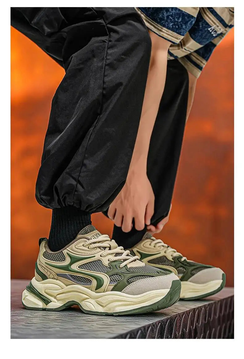 New Style Heightening Casual Thick Bottom Anti-Slip Wear-Resistant/Lightweight Men's Sport Shoes Comfortable Spring