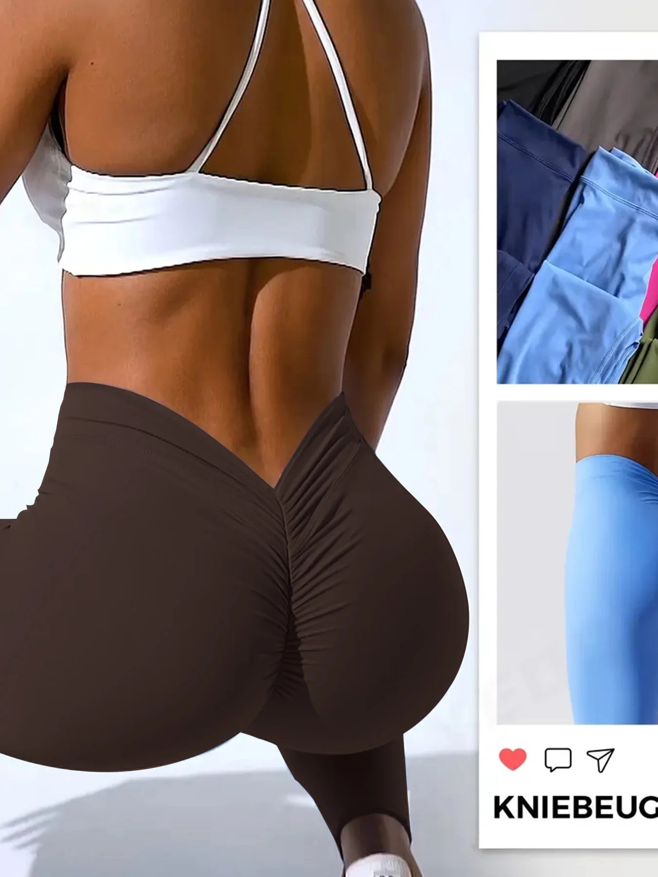 Women's Sports Leggings Cross-Over Yoga Trousers/with High-Waist Stretch V-Shaped Tight-Fitting Leggings